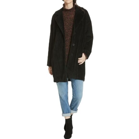 Eileen Fisher Jackets & Blazers - Eileen Fisher Dark Brown Organic Cotton Corduroy Coat, Size Small